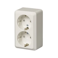 JUSSI 2-GANG SOCKET OUTLET SURFACE MOUNTING