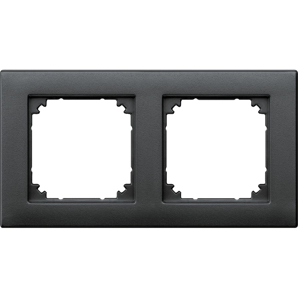MERTEN M-PLAN ANTHRACITE 2-GANG FRAME