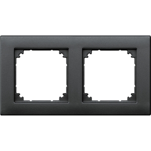 MERTEN M-PLAN ANTHRACITE 2-GANG FRAME