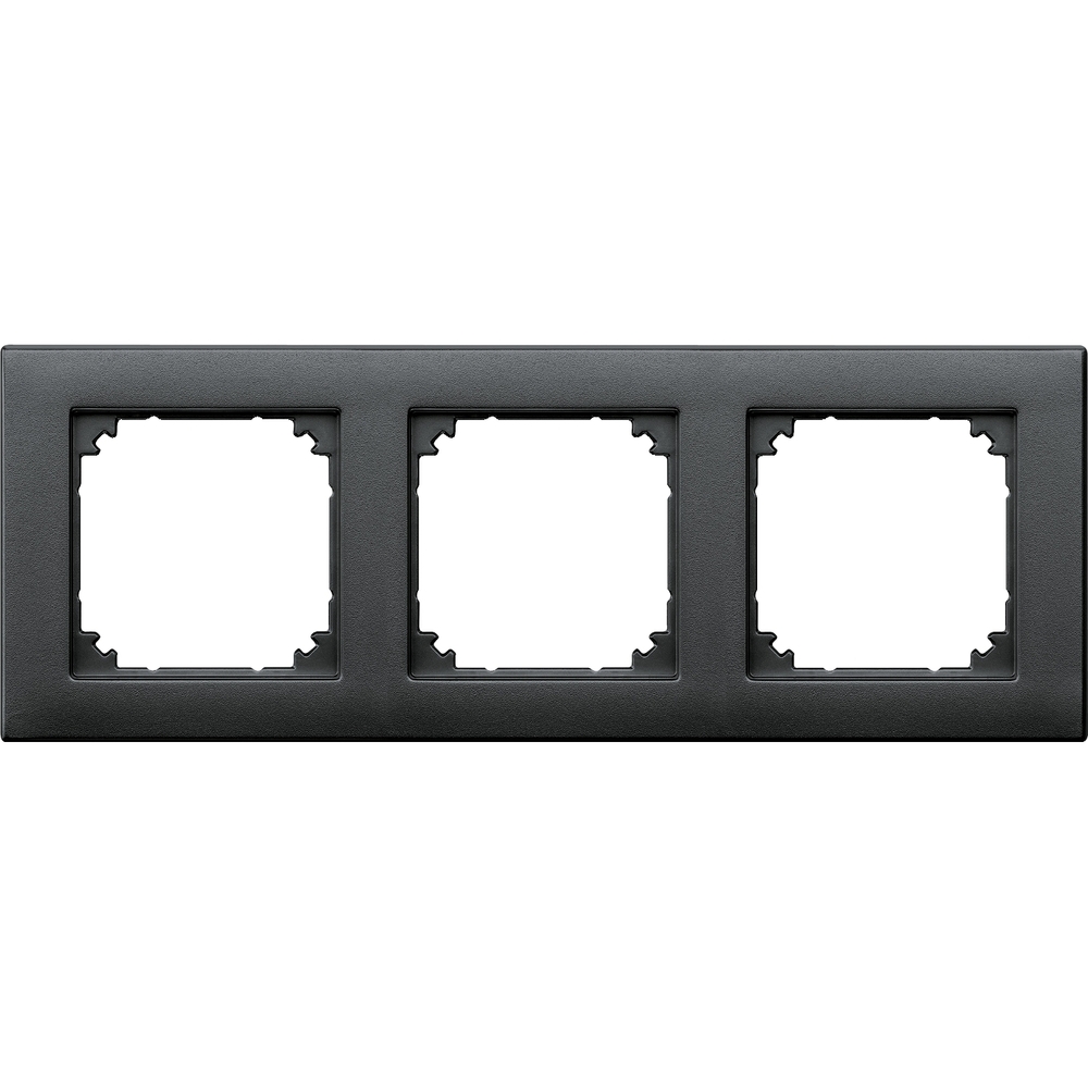MERTEN M-PLAN ANTHRACITE 3-GANG FRAME