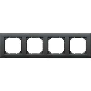 MERTEN M-PLAN ANTHRACITE 4-GANG FRAME