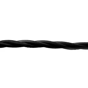 FND 3X1.5MM² 10M KABEL SKRĘCANY TEKSTYLNY CZARNY