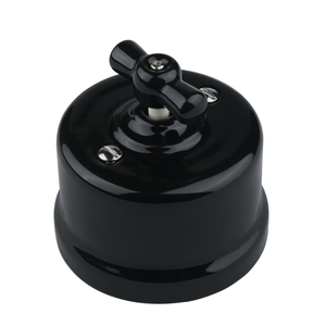 FND NATYNKOWE WŁĄCZNIK OBROTOWY SCHODOWY CZARNA PORCELANA