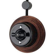 FND NATYNKOWE WŁĄCZNIK OBROTOWY ŚWIECZNIKOWY CZARNA PORCELANA