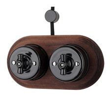 FND NATYNKOWE WŁĄCZNIK OBROTOWY ŚWIECZNIKOWY CZARNA PORCELANA