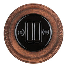 FND PODWÓJNY PRZYCISK CZARNA PORCELANA