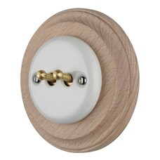 FND PODWÓJNY PRZYCISK BIAŁA PORCELANA TYP 2