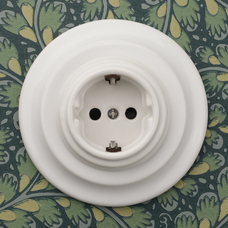 FND GNIAZDO Z PRZESŁONAMI BIAŁA PORCELANA