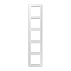 JUNG AS WHITE 5-GANG FRAME