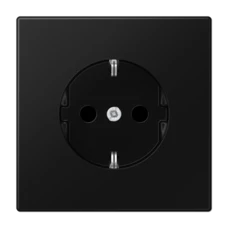 JUNG LS GRAPHITE BLACK MATT SOCKET OUTLET