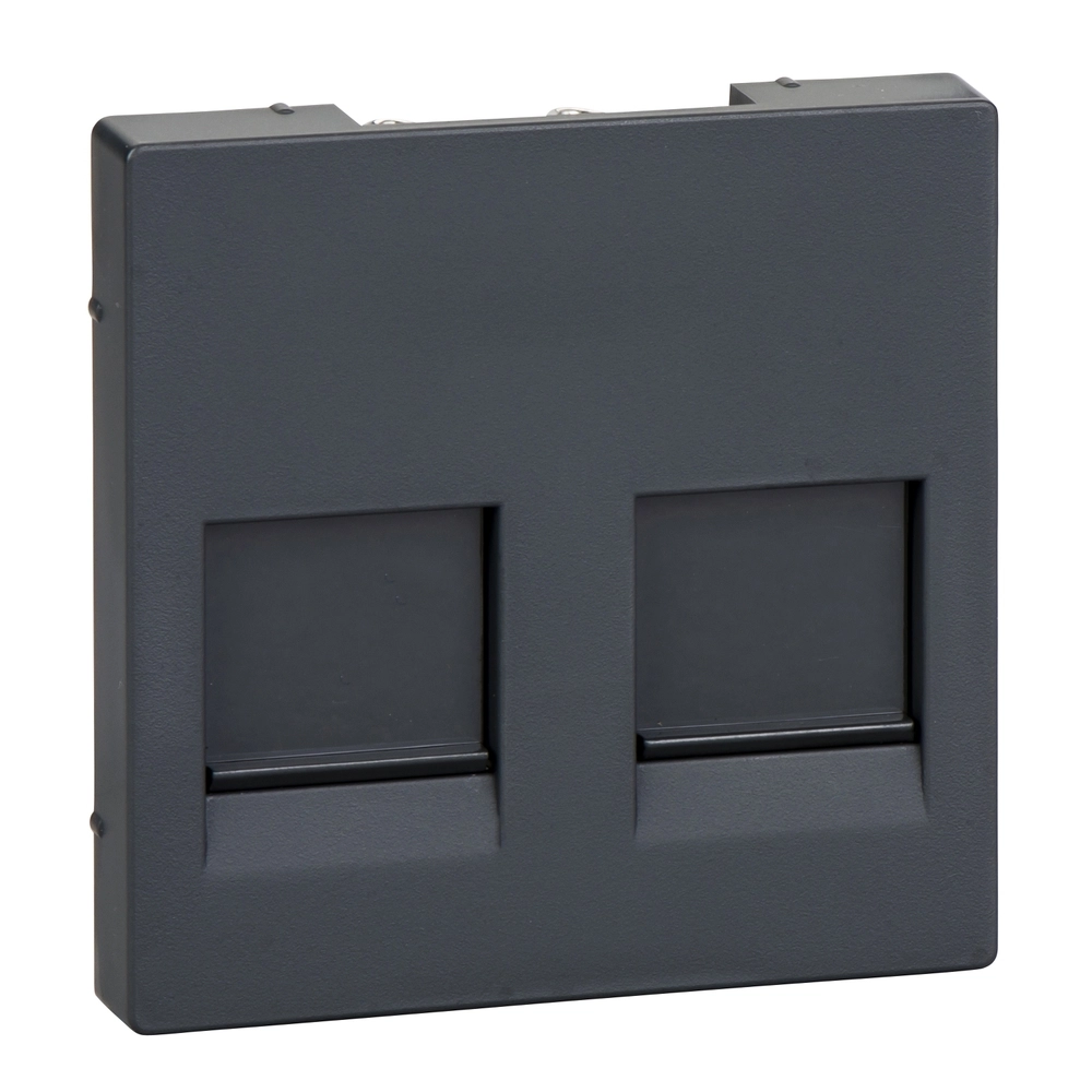 MERTEN ANTHRACITE 2XRJ45 CAT6 DATA OUTLET