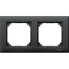 MERTEN M-PLAN ANTHRACITE 2-GANG FRAME