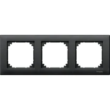 MERTEN M-PLAN ANTHRACITE 3-GANG FRAME