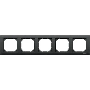 MERTEN M-PLAN ANTHRACITE 5-GANG FRAME