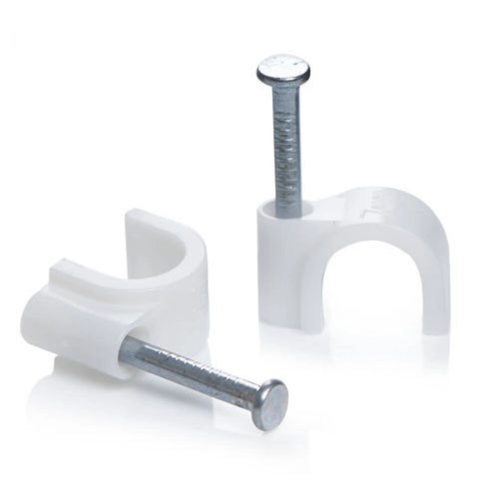 PNV 5-7MM 100PCS WIRE FIXING NAIL CLIP WHITE