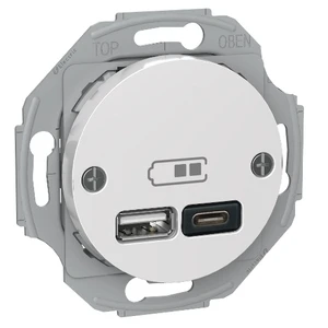RENOVA GNIAZDO ŁADOWANIA USB A+C BIAŁE