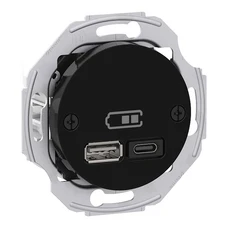 RENOVA GNIAZDO ŁADOWANIA USB A+C CZARNY