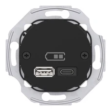 RENOVA GNIAZDO ŁADOWANIA USB A+C CZARNY